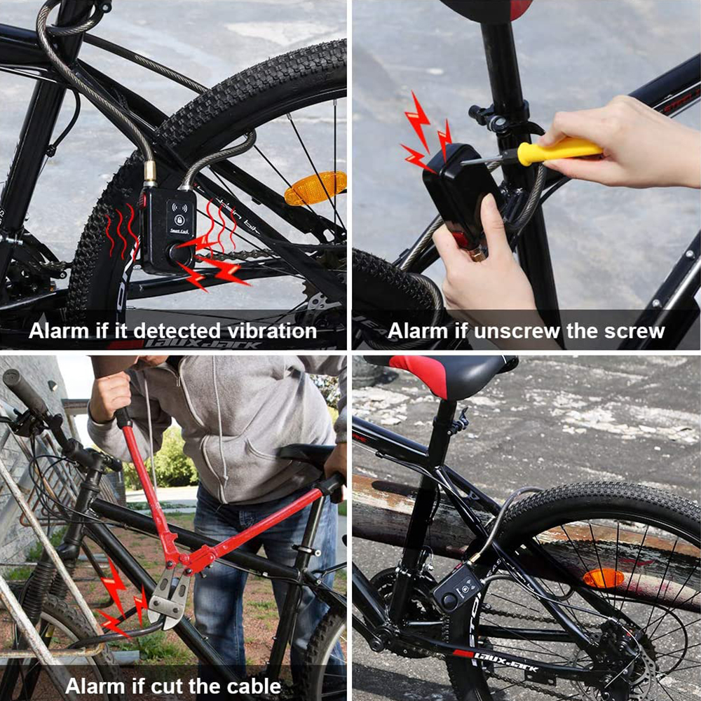 Bluetooth Smart Bike Lock Wate - Chain Lock Combination บทวิจารณ์และราคา
