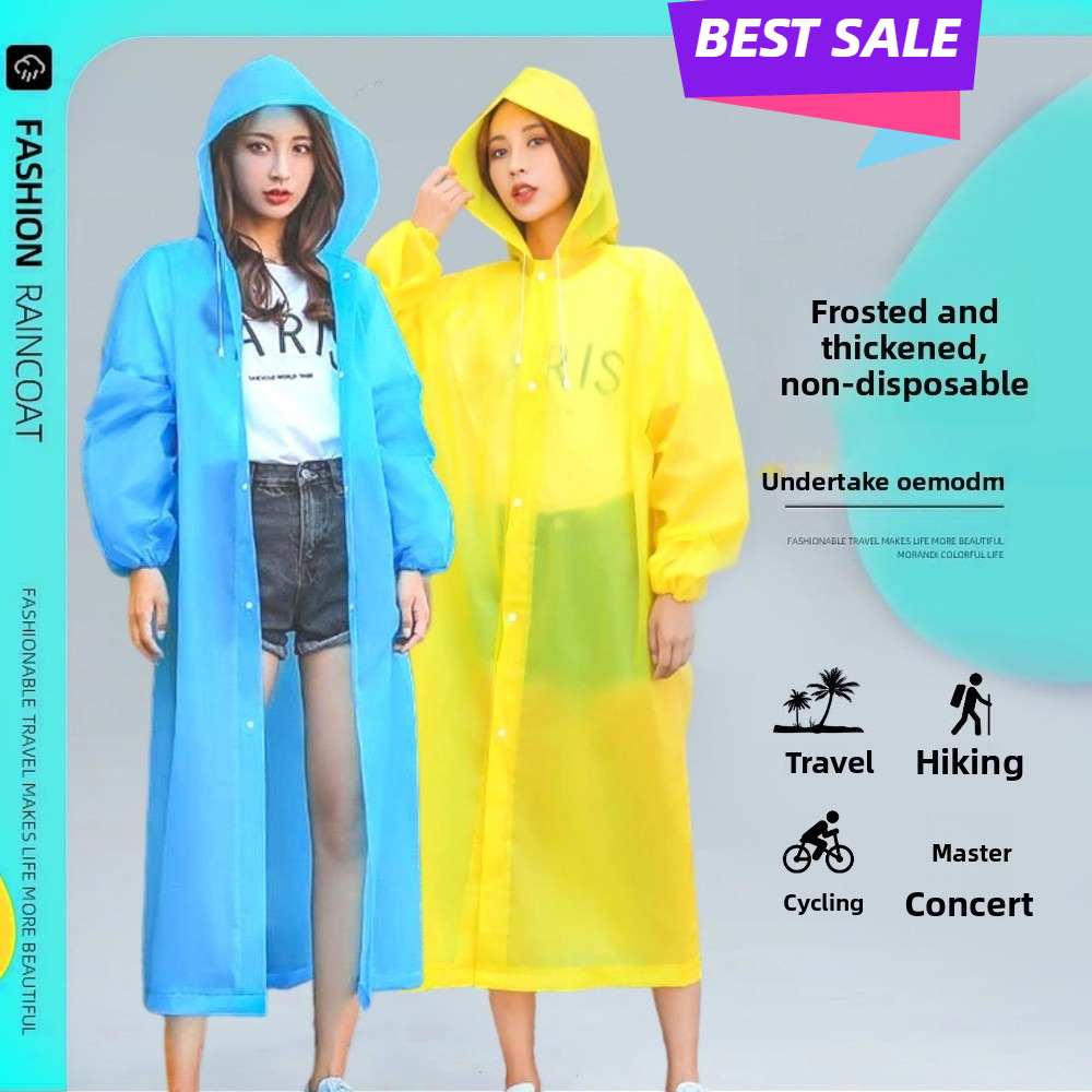 Reusable Thickened Adult Rainc - Cycling Commuter Rain Gear บทวิจารณ์และราคา