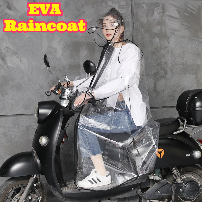 Transparent EVA Rain Poncho Ho - Cycling Commute Rain บทวิจารณ์และราคา