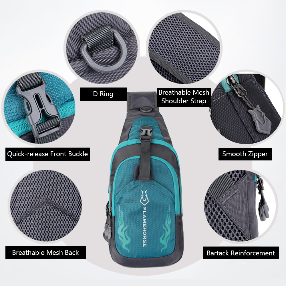 Men Sling Backpack Chest Cross - Cycling Commuter Backpack Waterproof บทวิจารณ์และราคา