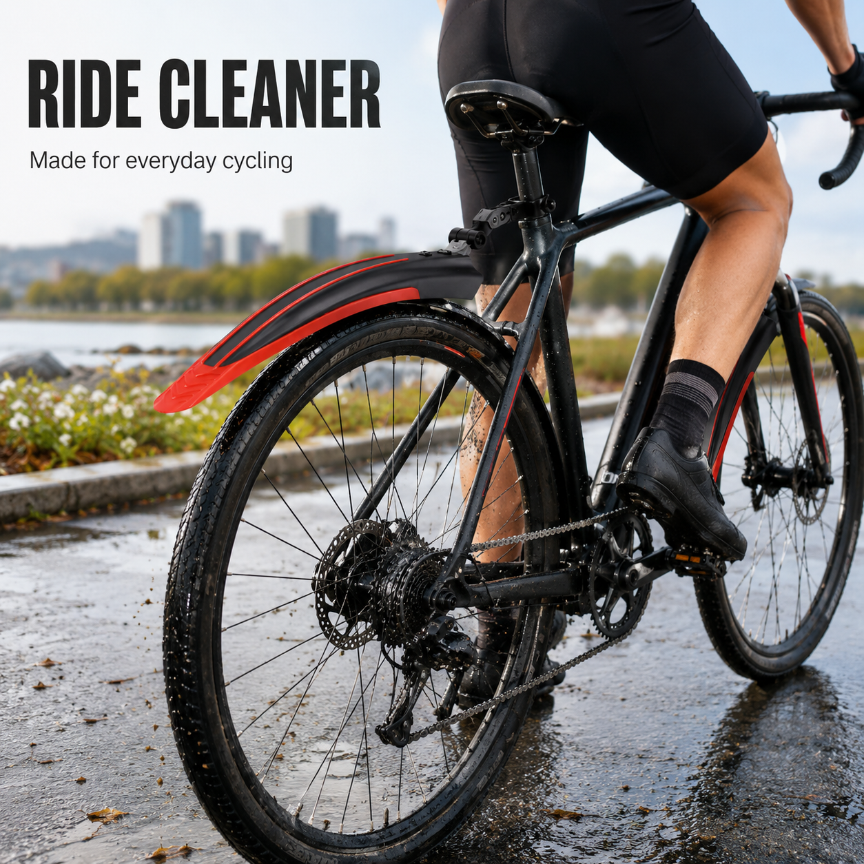 PINMOAP 2PCS Bicycle Mudguard  - Cycling Commute Rain บทวิจารณ์และราคา