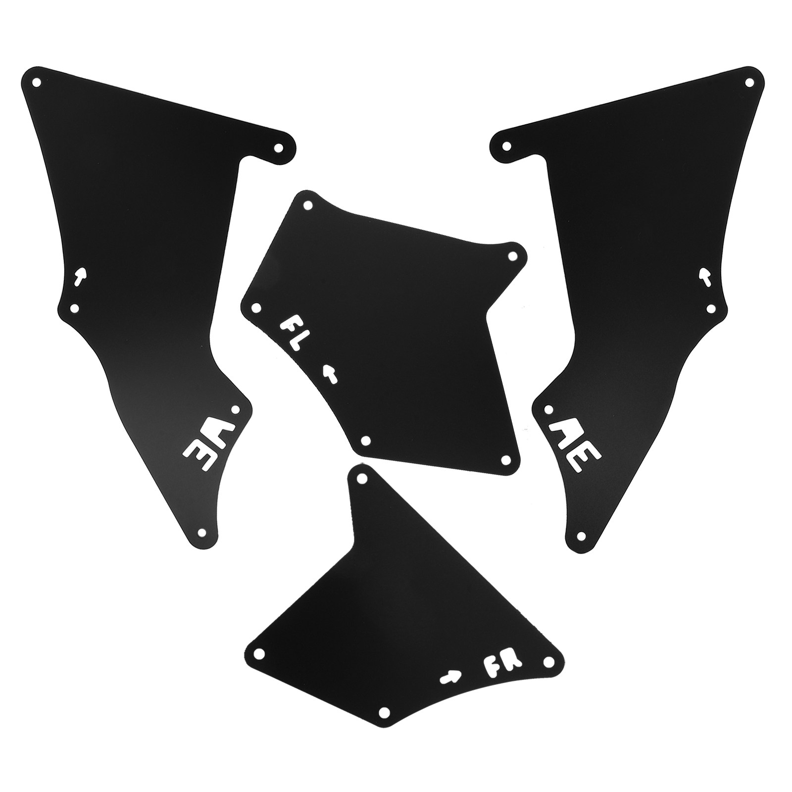 1Set Front Wheel Splash Liner  - Fender Mudguard Set บทวิจารณ์และราคา