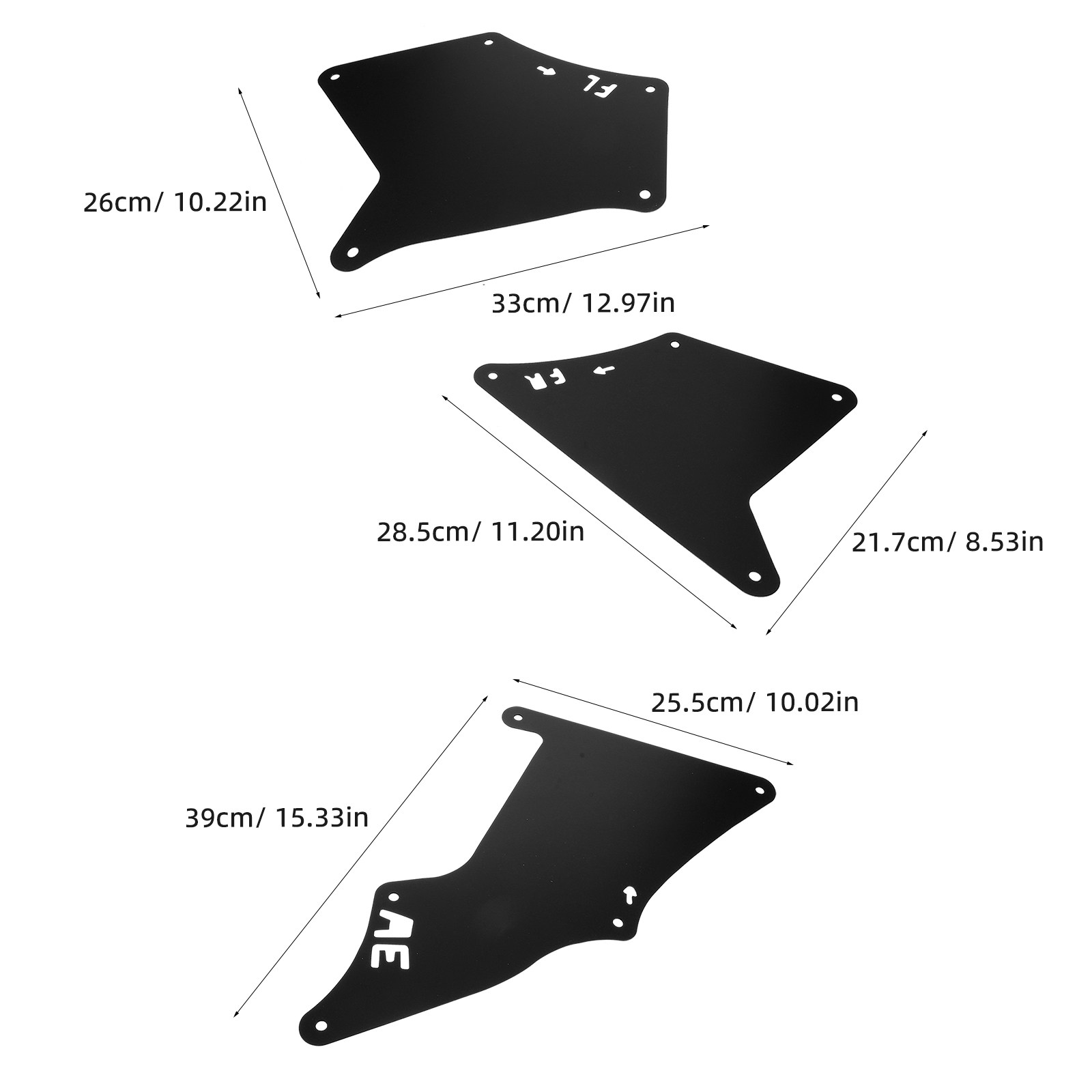 1Set Front Wheel Splash Liner  - Fender Mudguard Set บทวิจารณ์และราคา