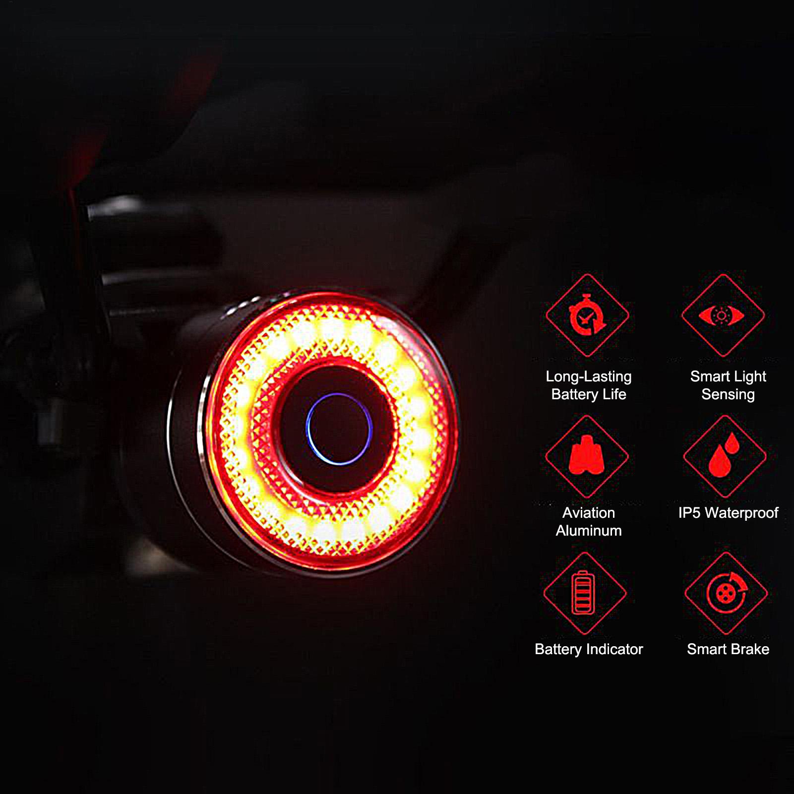 Bicycle Brake Light Smart Bike - Cycling Commuting บทวิจารณ์และราคา