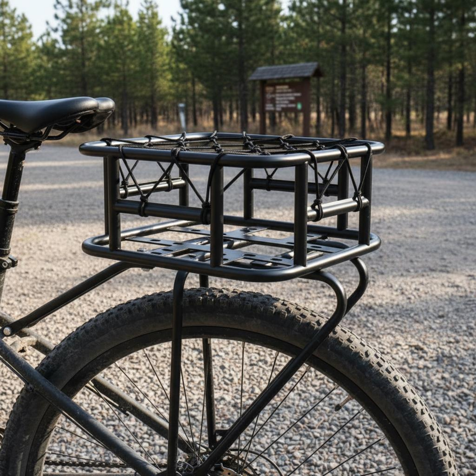 Mountain Bike Rear Basket Rust - Cycling Commuting บทวิจารณ์และราคา