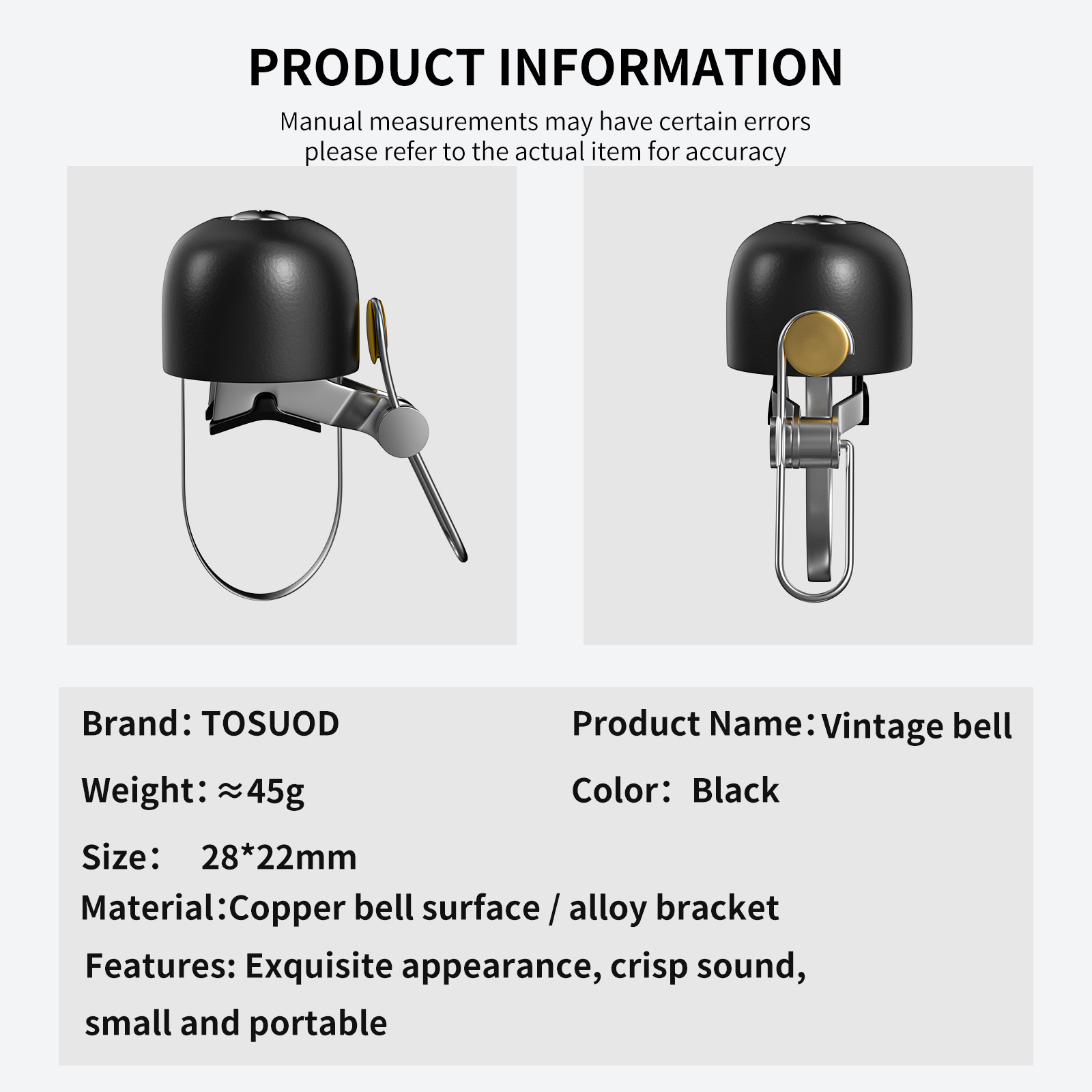 Bicycle Bell Retro Classical C - Bell Handlebar Ring บทวิจารณ์และราคา