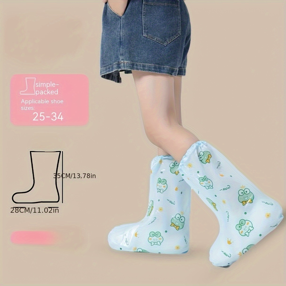 10pc Frog Cartoon Shoe Covers  - Cycling Shoes For Commute บทวิจารณ์และราคา