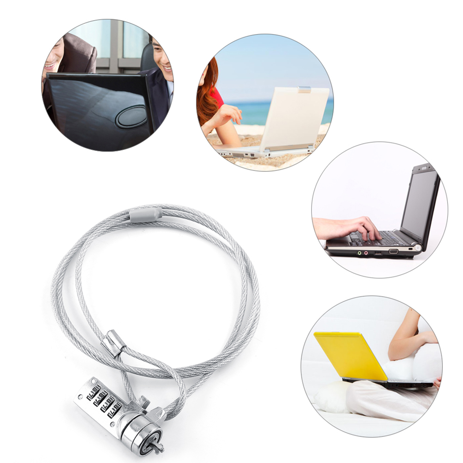 Laptop Theft Deterrent Laptop  - Chain Lock Combination บทวิจารณ์และราคา