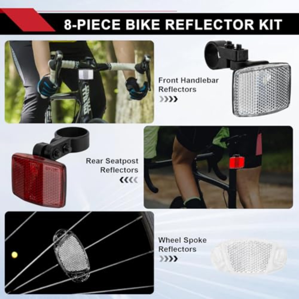 8PCS Bike Reflector Kit Night  - Spoke Reflector Set บทวิจารณ์และราคา