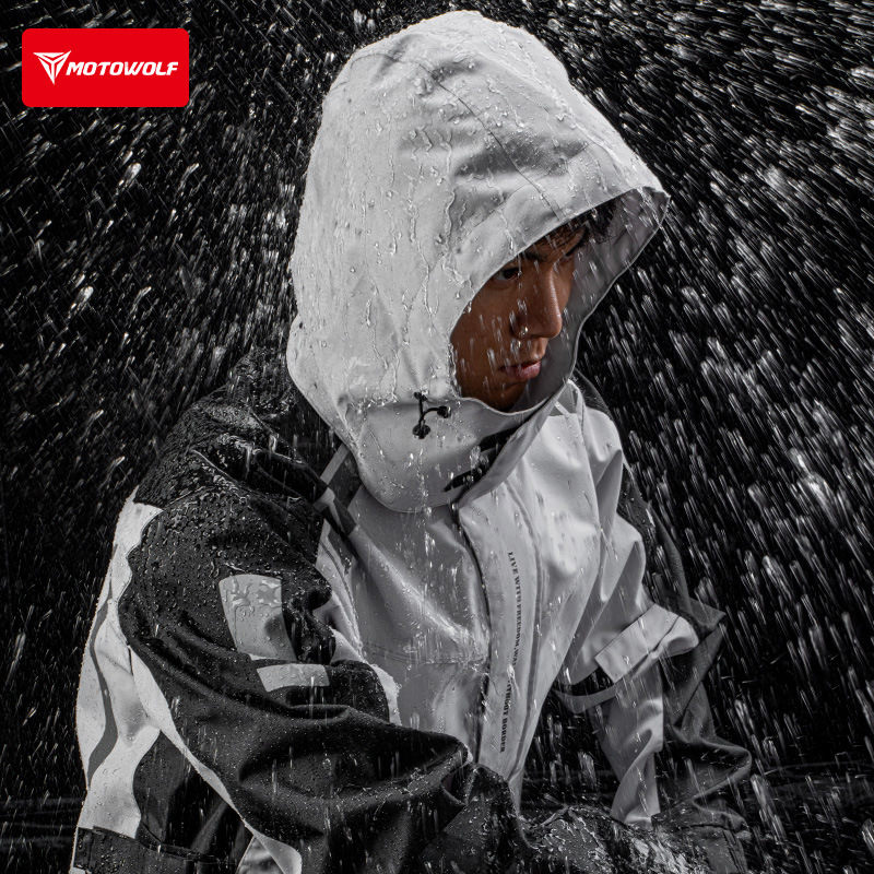 Motorcycle Reflective Raincoat - Cycling Commute Rain บทวิจารณ์และราคา