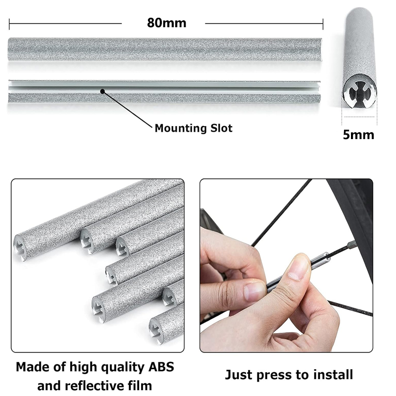 36/48/72/96Pieces 8cm Spoke Re - Spoke Reflector Set บทวิจารณ์และราคา