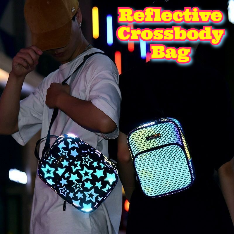Reflective Crossbody Bag Multi - Cycling Commuter Bag บทวิจารณ์และราคา