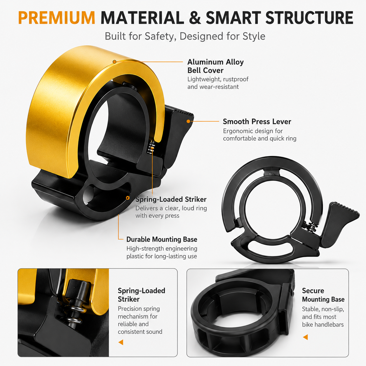 PINMOAP Compact Invisible Bike - Bell Handlebar Ring บทวิจารณ์และราคา