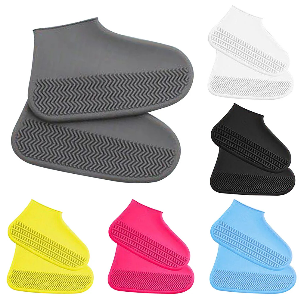 1 Pair Reusable Rubber Rain Bo - Cycling Commute Rain บทวิจารณ์และราคา