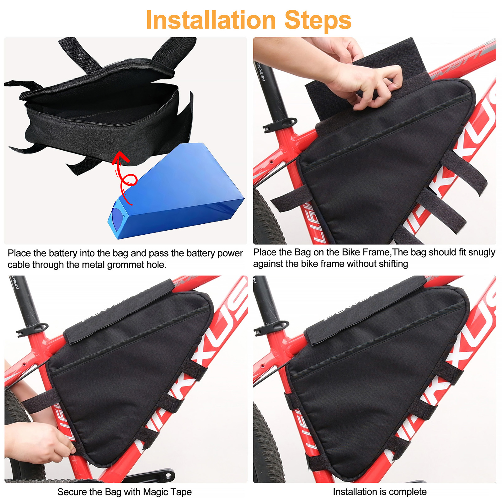 E-Bike Triangle Battery Bag Wa - Cycling Commuter Backpack Waterproof บทวิจารณ์และราคา