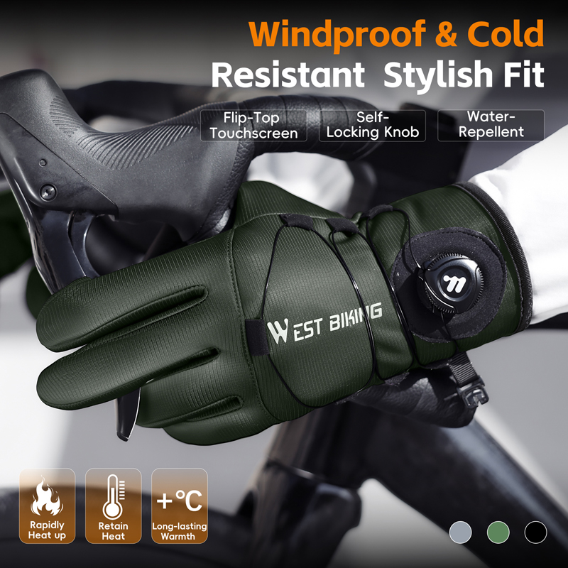 Winter Bike Gloves Magnetic Qu - Winter Cycling Commute บทวิจารณ์และราคา