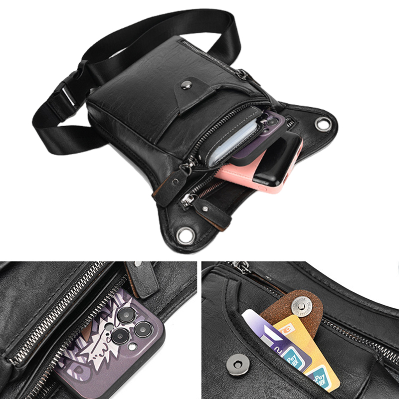 Vintage Pu Leather Waist Pack  - Cycling Commuter Bag บทวิจารณ์และราคา