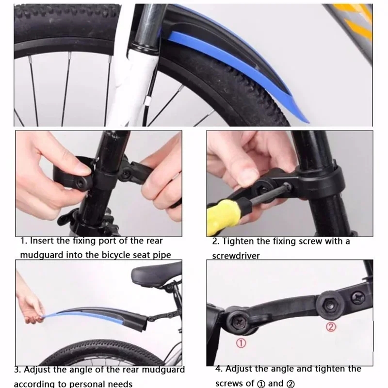 1 Set Bicycle Mudguard Durable - Fender Mudguard Set บทวิจารณ์และราคา