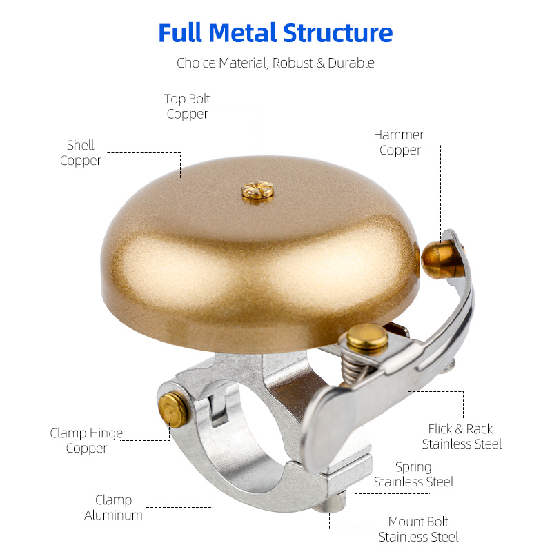 Deemount Classic Cycle Brass B - Bell Handlebar Ring บทวิจารณ์และราคา
