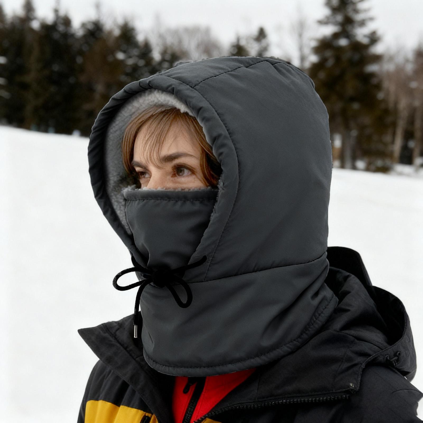 Ski Hood Windproof Hat With Dr - Cycling Commuting บทวิจารณ์และราคา